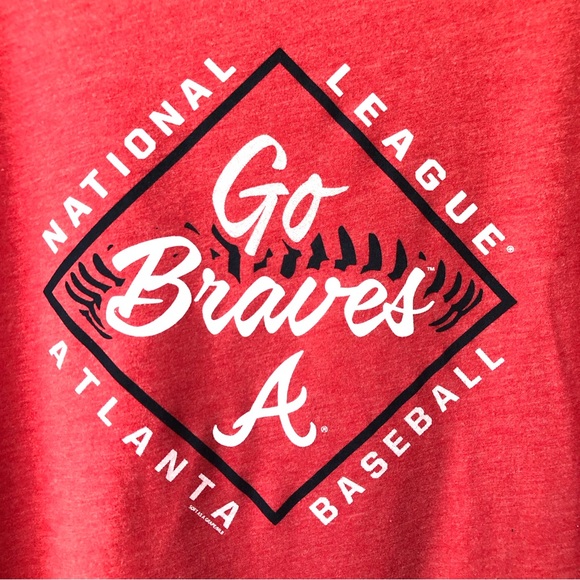 Atlanta Braves Women’s Authentic MLB Short Sleeve Logo Tee - Picture 3 of 11